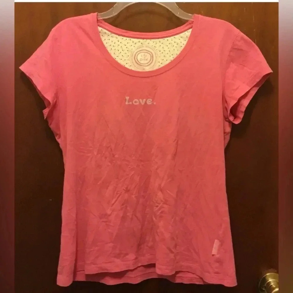 Life Is Good Pink Short Sleeve Tee